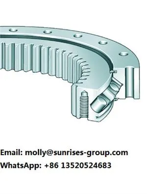 XSI140744-N-Crossed Roller Bearings, Dengan Gigi Gear Dalaman, Meterai Bibir Di Kedua-dua Belah Pihak